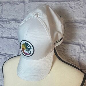 Gecko Otto logomats baseball cap White w/colorful gecko Velcro adjustable strap